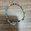 Colorful beaded smiley face bracelet (beaded color random)