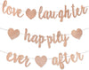 Rose gold happiness flag set of 3