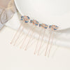 Floral small comb blue 4 pack