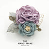 Flower brooch taro purple