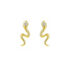 Snake earrings (gold color with ear plugs)