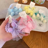 Korean cloth art children's hair ring baby bow head rope girl princess hair rope tie hair without hurting hair small rubber band