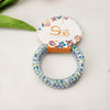 2 pack floral telephone cords - lake blue + blue