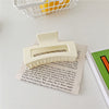 1# milky white square clip