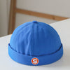 Embroidered letter s blue / 5 months-3 years old (hat circumference 45-51cm)