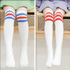 Red and blue on white + red strip on white (2 pairs) / trumpet 1/5 years old [height 85-105cm]