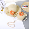 Flowers - beige / single hat (52cm 2-5 years old)