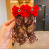 Red wig hairpin [blue diamond] 2 pieces