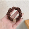 3#【deep coffee】rhinestone ball sausage ring