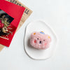 Plush stand - ice cream bear head - pink