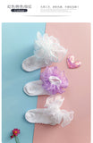 Factory custom girls socks princess lace combed cotton side socks spring and autumn thin section breathable white baby socks
