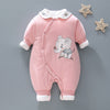 Elephant cotton onesie pink / 59cm