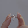 Rose and thorn ring (white gold)