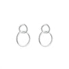 Large and small hoop earrings (white gold with ear plugs)