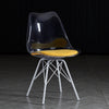 Yellow-white metal legs / 40*40*85cm