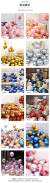 Sequin silver_metallic red_tender powder-50 balloons