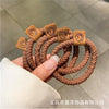 (medium coffee) high elastic woven cloth label scrunchie