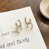 Xiaoxiangfeng c-shaped pearl stud earrings