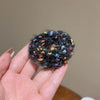 Black plush scrunchie