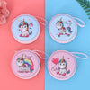 Cartoon unicorn with mixed hair