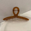 Jelly color cross clip (brown)