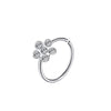 Single silver body white diamond