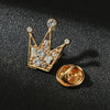 Triangular crown golden white diamond / pt900