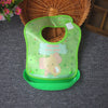 Full snap split bib green elephant