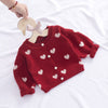 Red cardigan (heart shape)~~ / 73cm