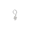One silver snake earring / copper