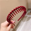 1 flocking wine red headband