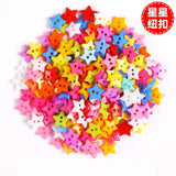 Colorful stars mini button baby hand-painted DIY decorative button baby sweater cardigan button