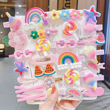 Children's cute cartoon hairpin Korean jewelry princess headdress girls side clip bb hairpin baby hair accessories female red
