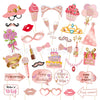 Rose gold happy birthday universal / 33 pcs rose gold dusting birthday photo props