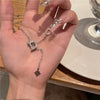 D letter necklace / titanium steel does not fade