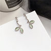 N106 leaf stud earrings