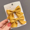 Bowknot hair clip-[yellow pair]
