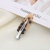 Silver clip light leopard print