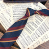 Blue orange striped tie hand type *8cm