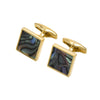 K gold square abalone shell 900839 / copper material
