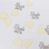 Silver bride to be + wedding confetti