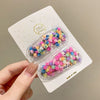 1# quicksand love + snowflake hairpin-2pcs