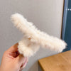 1# beige plush grab clip-13cm
