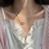 Peach necklace