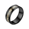 Gold plated with black background and dragon pattern / number 7