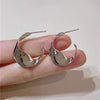 Silver twisted stud earrings