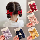 New bow hairpin Korean children girls baby princess side cute hairpin clip hair accessories headdress female