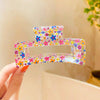Salt flower transparent rectangular clip