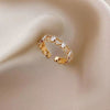 Hollow heart zircon ring