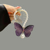 J19 purple embroidered butterfly